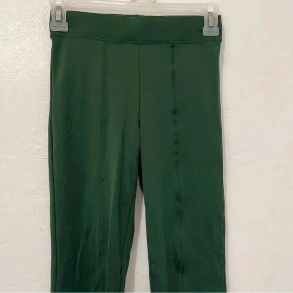 Norba Green Velour Stirrup Leggings Size XS Stretchy High Rise Green‎ - Picture 6 of 10